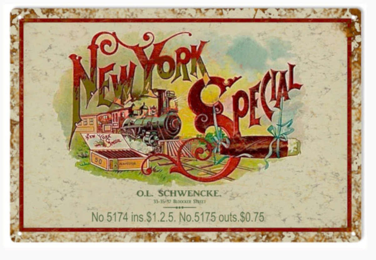 New York Train Vintage Retro Advert Ads A4 Photo Print