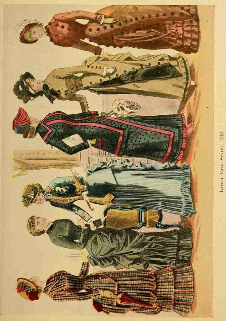 New York in the Elegant 80s 1927 Latest Fall Styles 1885 A4 Photo Print