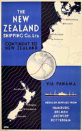 New Zealand Shipping Vintage Retro Advert Poster A4 Photo Print