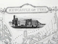 Newcastle Map Twelfth Vintage Retro Advert Poster A4 Photo Print
