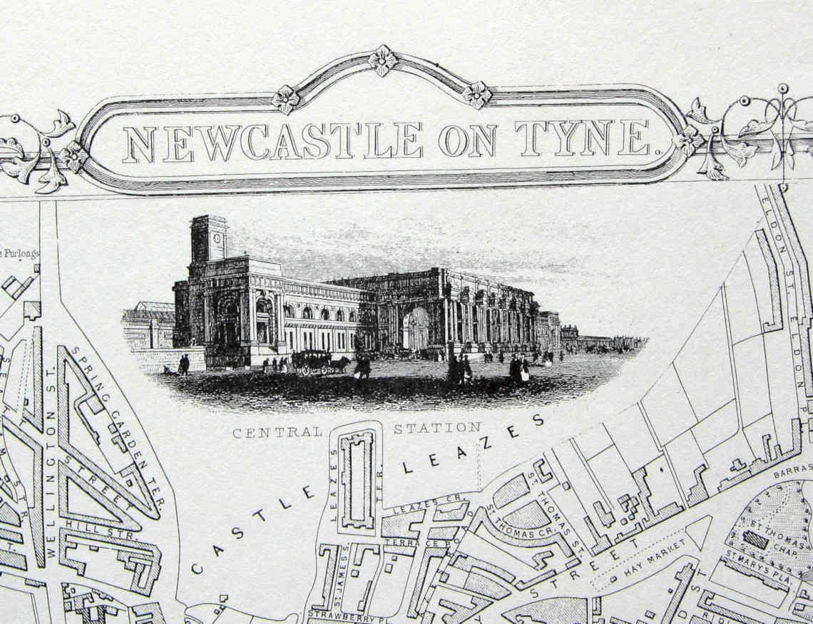 Newcastle Map Twelfth Vintage Retro Advert Poster A4 Photo Print