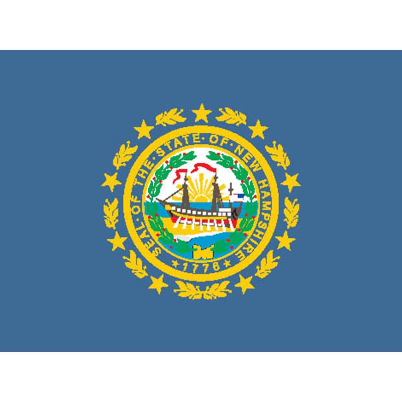 Newhampshire Flag N2610 A4 Photo Print