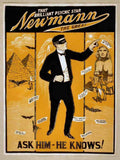Newmann 9 Magic Magician Vintage A4 Photo Print