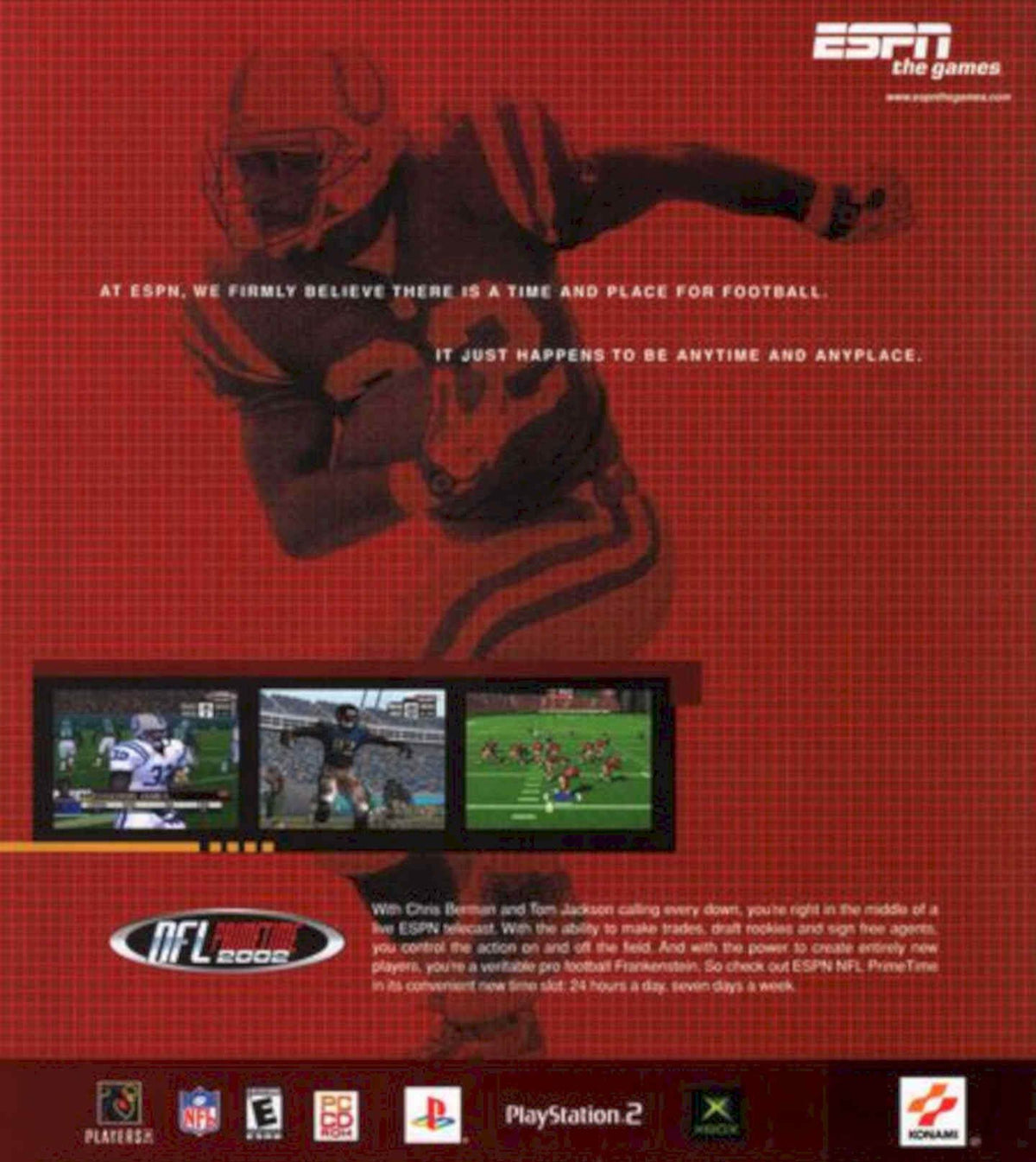 Nfl 2k05 Gameplay Vintage Retro Advert Poster A4 Photo Print