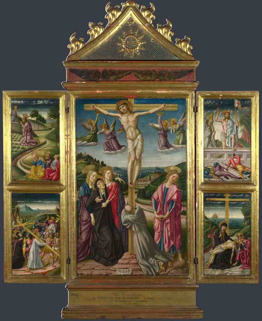 Niccolo di Liberatore Christ on the Cross, and Other Scenes A4 Photo Print