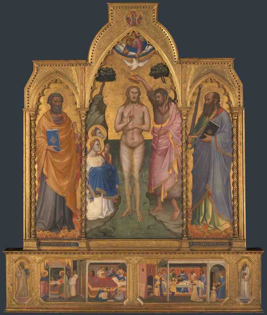 Niccolo di Pietro Gerini Baptism Altarpiece A4 Photo Print