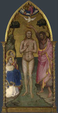 Niccolo di Pietro Gerini The Baptism of Christ Main Tier Central Panel A4 Photo Print