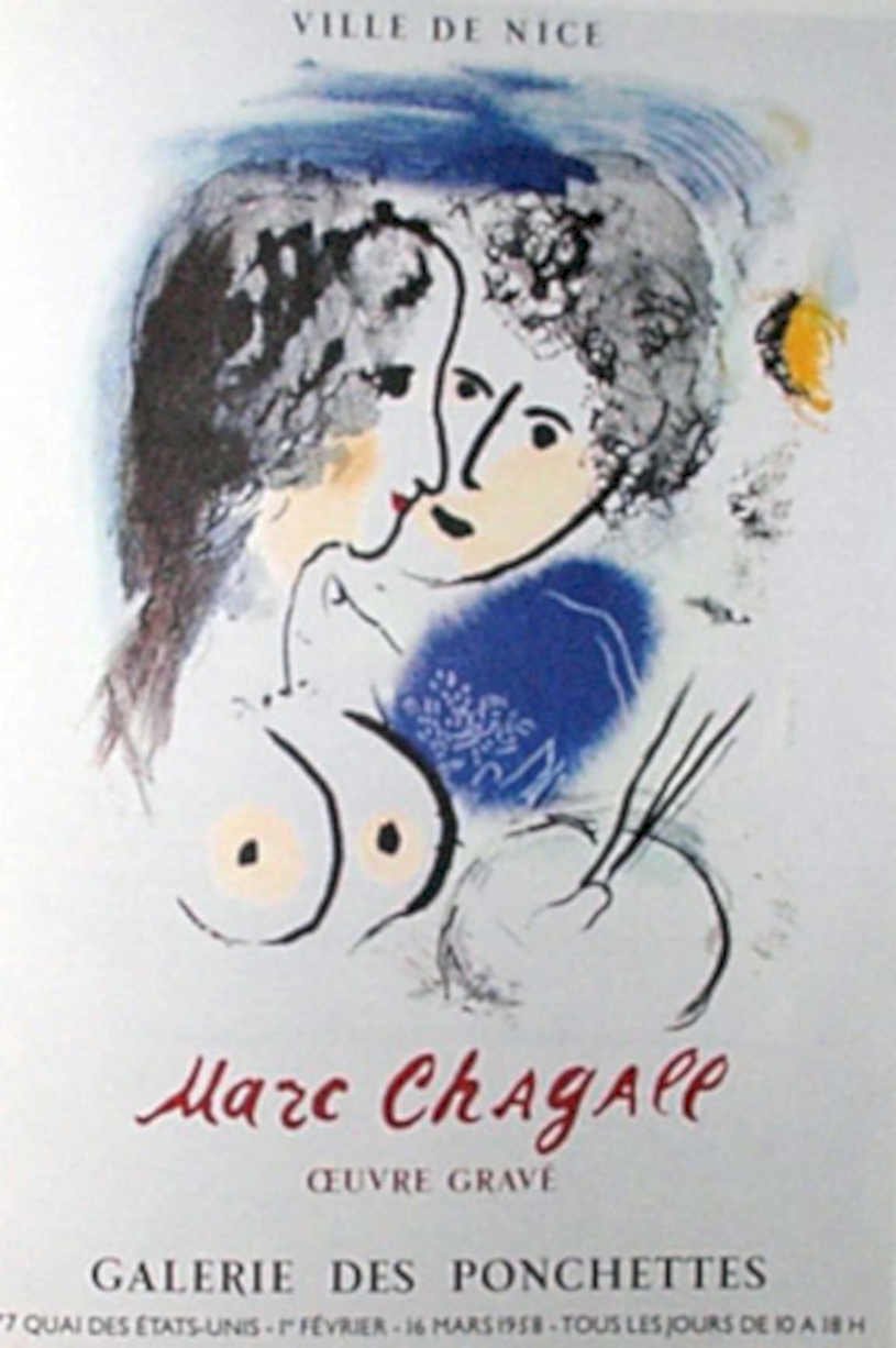 Nice Chagall Etching Vintage Retro Advert Poster A4 Photo Print