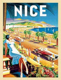 Nice France Travel Vintage Retro Advert Ads A4 Photo Print