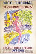 Nice Thermal Bains Vintage Retro Advert Poster A4 Photo Print