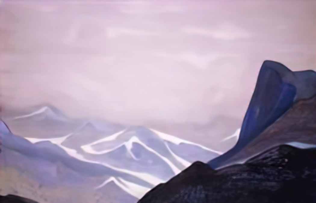 Nicholas Roerich a steep snow slope 1924 Art A4 Photo Print