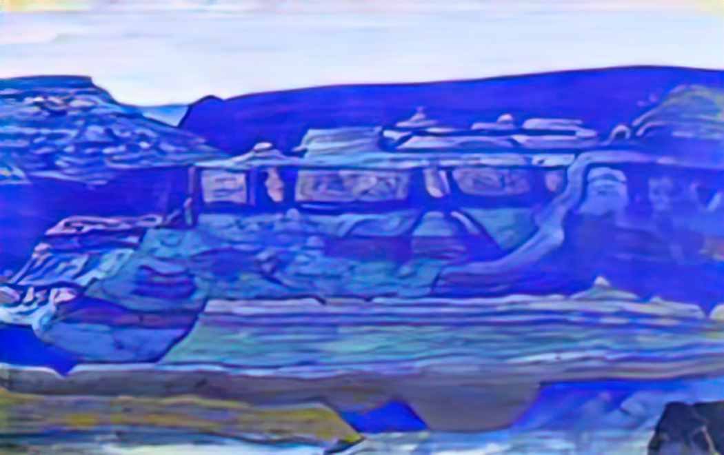 Nicholas Roerich blue temples 1921 Art A4 Photo Print
