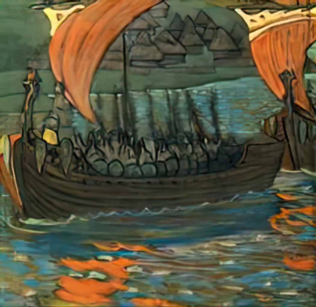 Nicholas Roerich boats 1901 Art A4 Photo Print