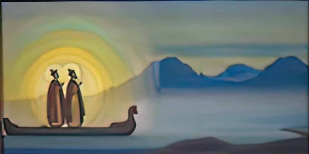 Nicholas Roerich boris and gleb 1942 Art A4 Photo Print