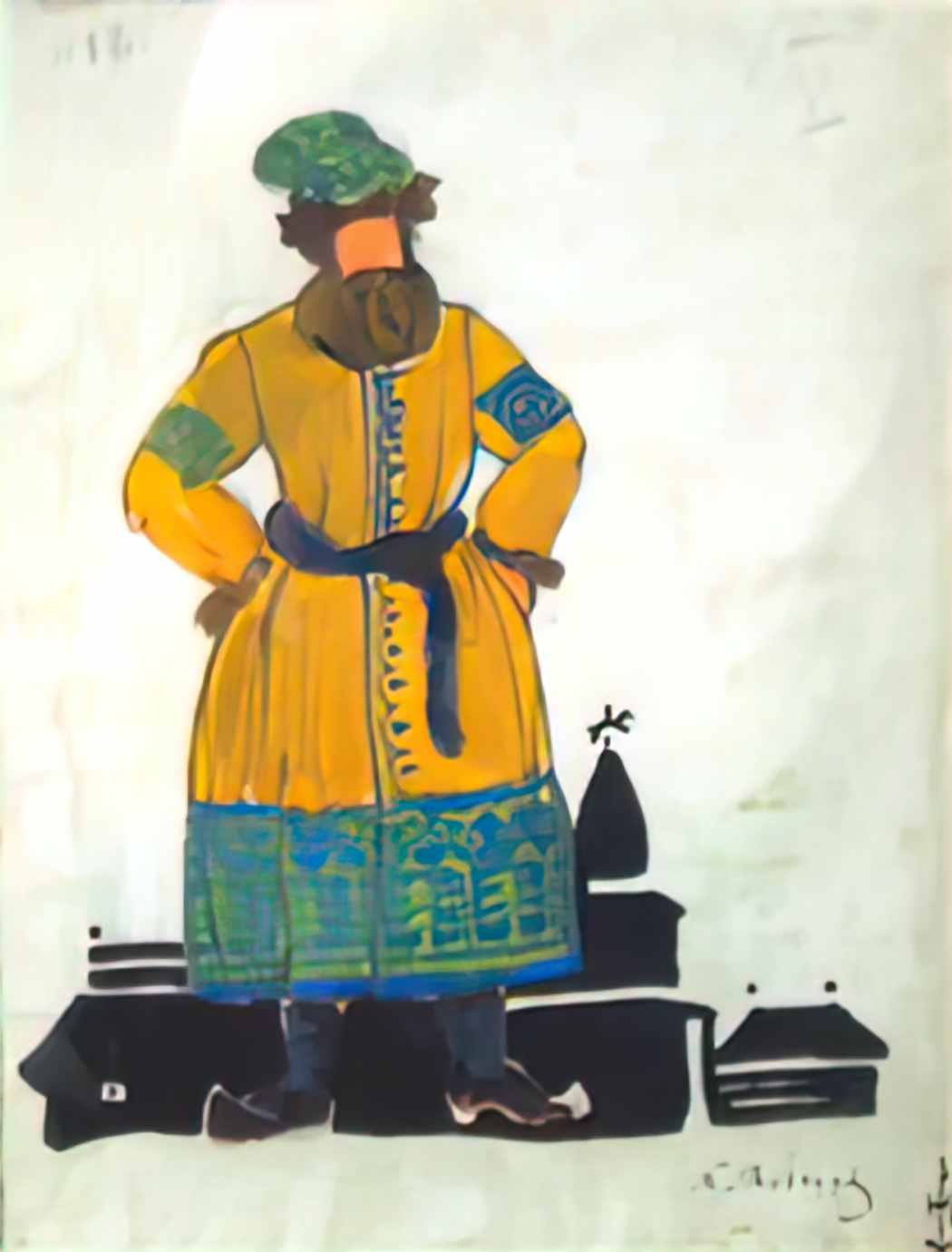 Nicholas Roerich boyarin 1921 Art A4 Photo Print