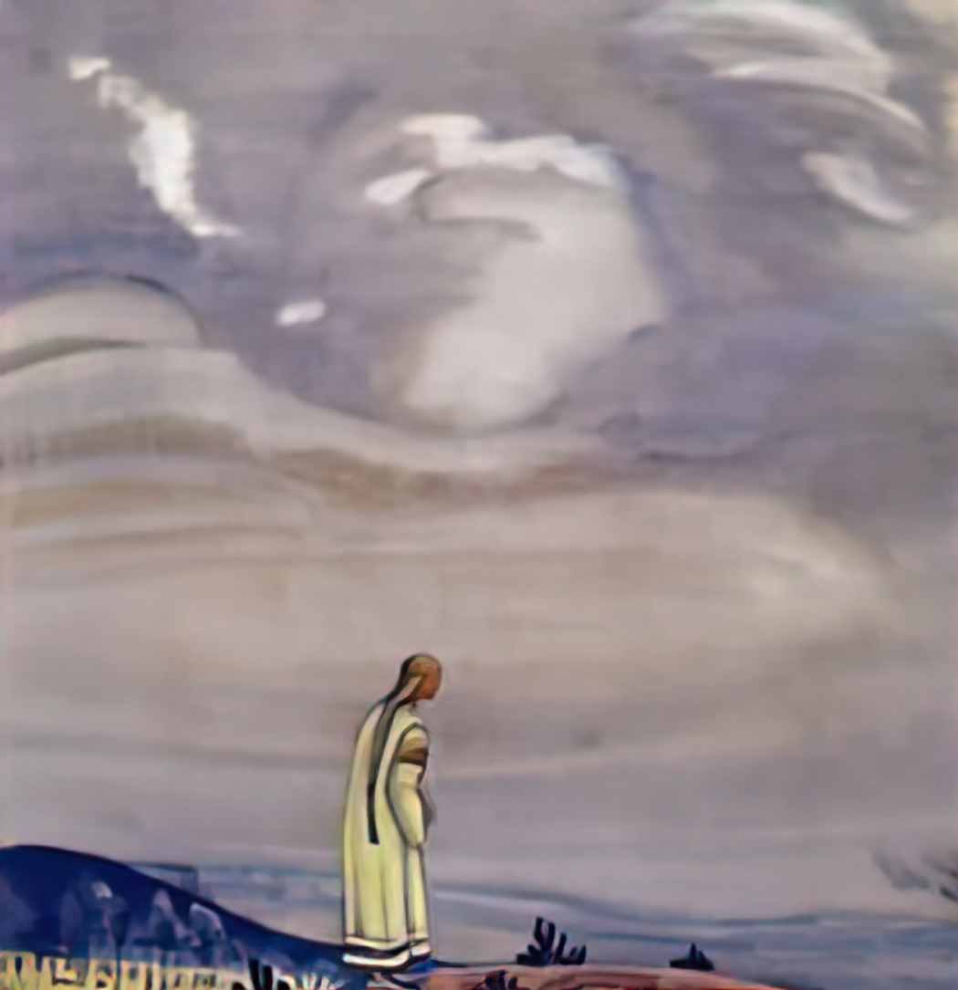 Nicholas Roerich by the edge 1915 Art A4 Photo Print