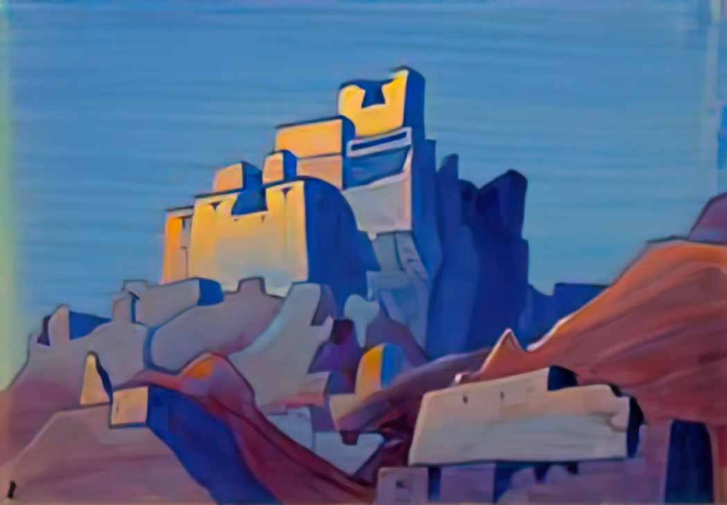 Nicholas Roerich chiktan citadel in himalayas 1932 Art A4 Photo Print