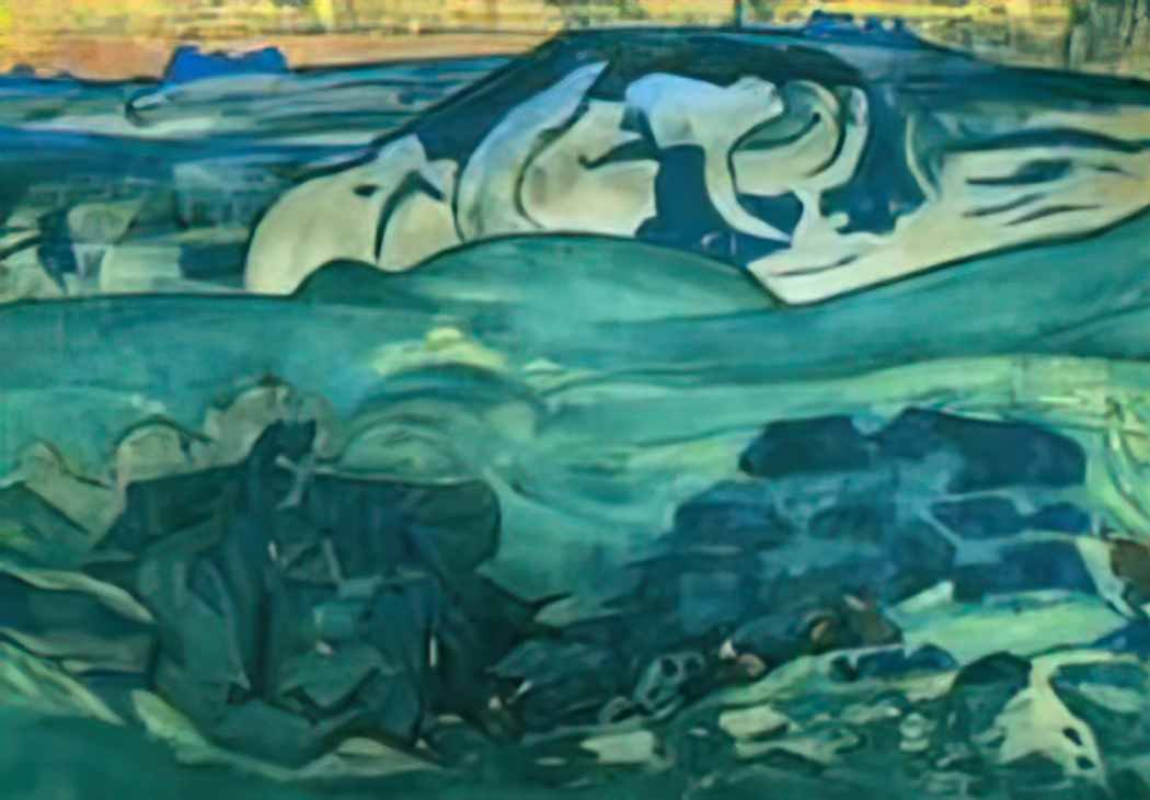 Nicholas Roerich chud has gone under the ground 1913 Art A4 Photo Print