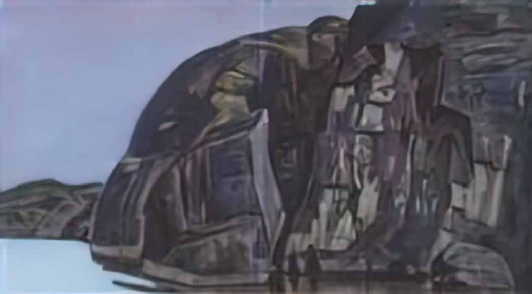 Nicholas Roerich cliff 1917 Art A4 Photo Print
