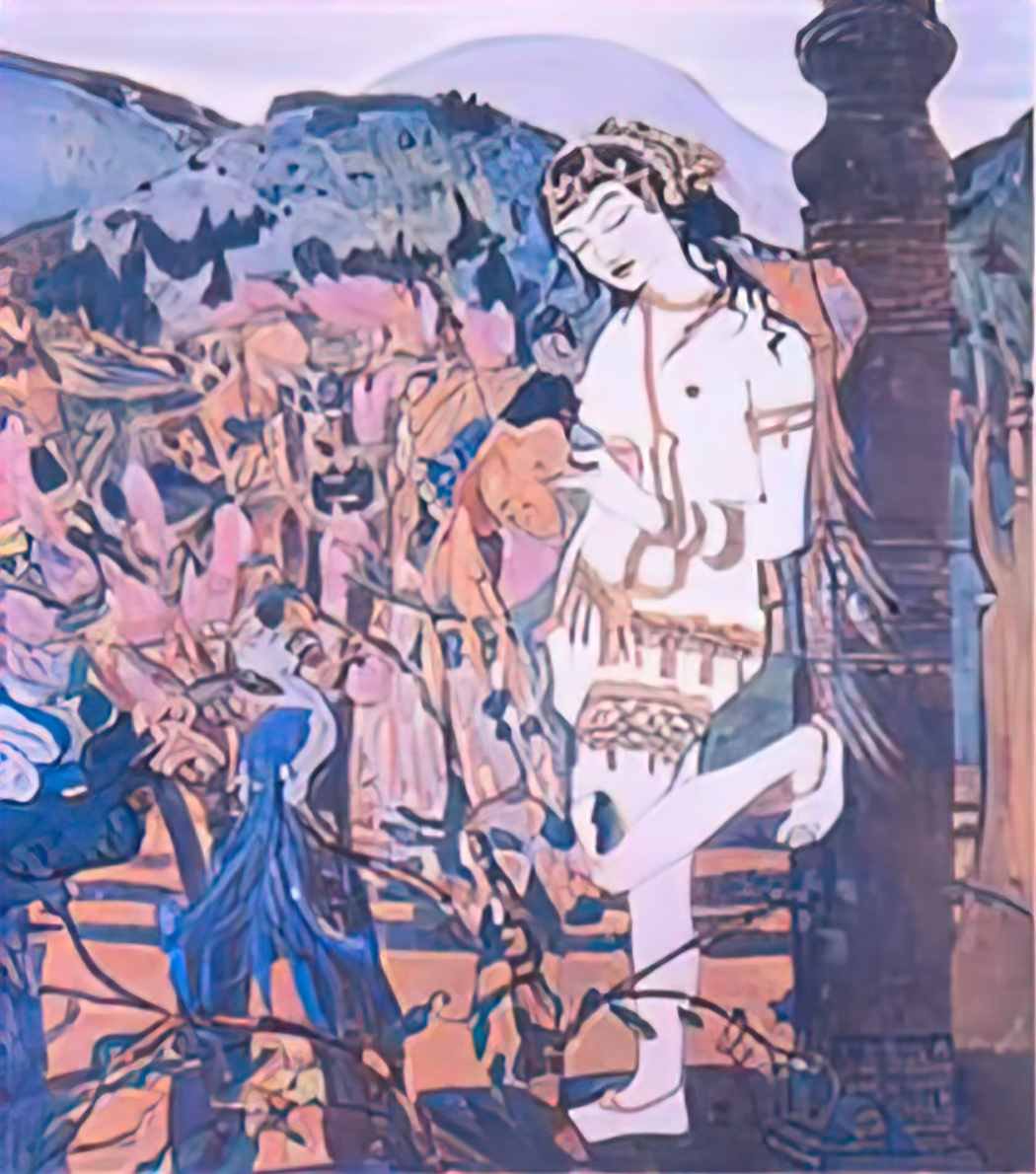 Nicholas Roerich devassari abuntu with birds 1906 Art A4 Photo Print