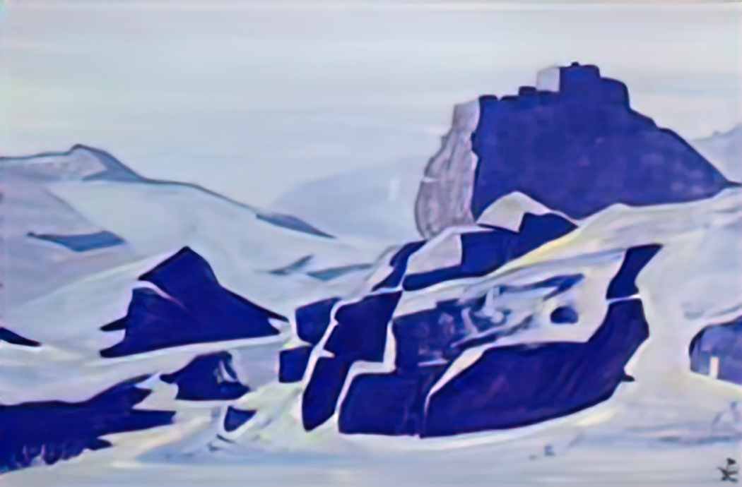 Nicholas Roerich dzong at evening 1924 Art A4 Photo Print