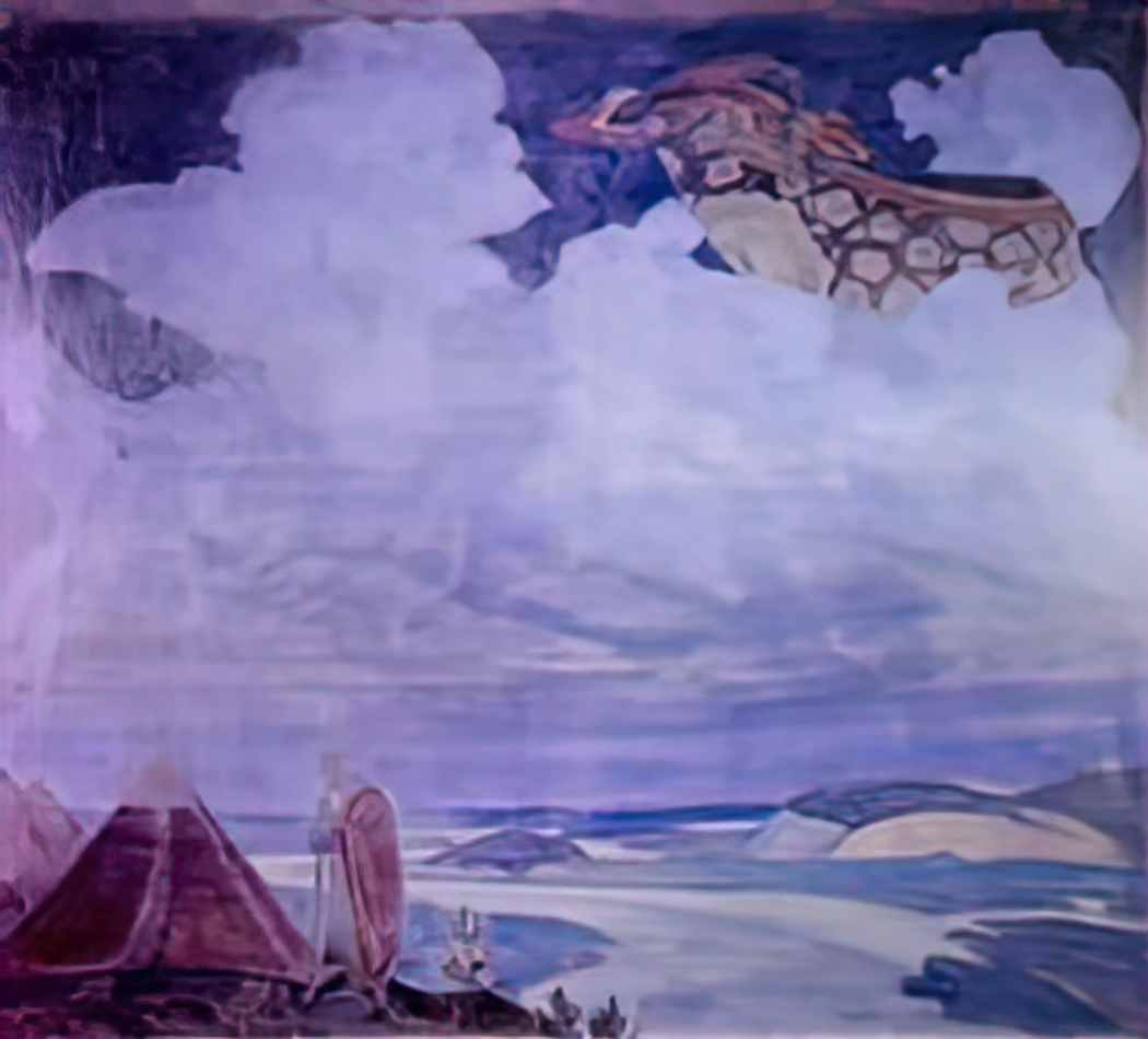 Nicholas Roerich flying carpet 1916 Art A4 Photo Print