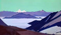 Nicholas Roerich fog in the mountains 1945 Art A4 Photo Print