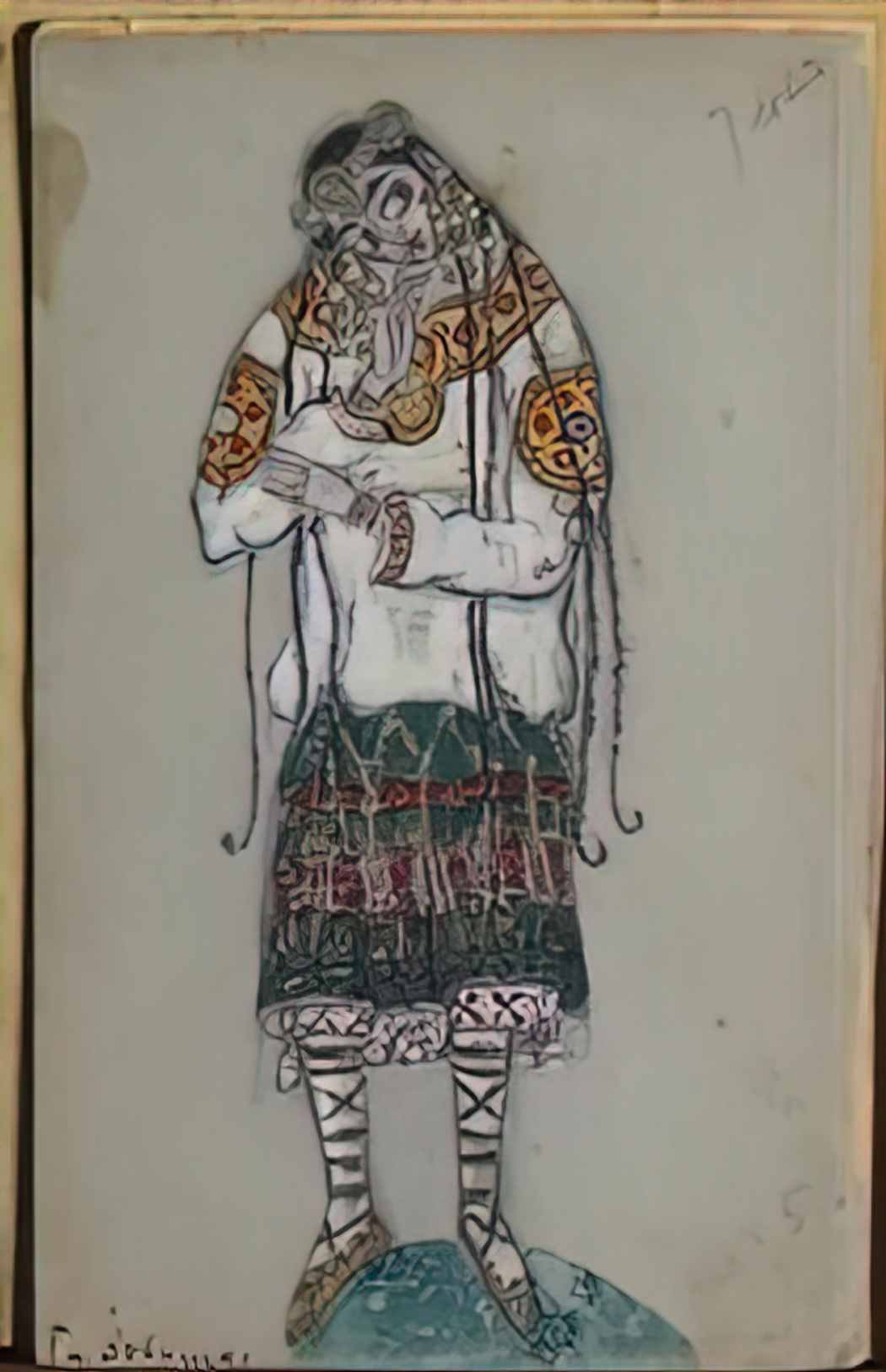 Nicholas Roerich girl 1913 Art A4 Photo Print