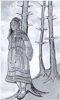 Nicholas Roerich girl 1920 Art A4 Photo Print