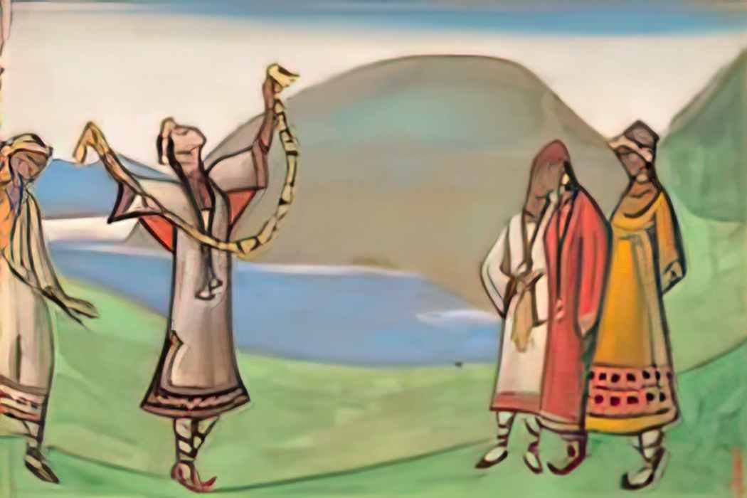 Nicholas Roerich girls 1944 Art A4 Photo Print