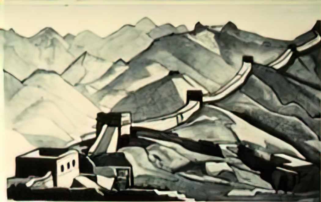 Nicholas Roerich great wall of china Art A4 Photo Print