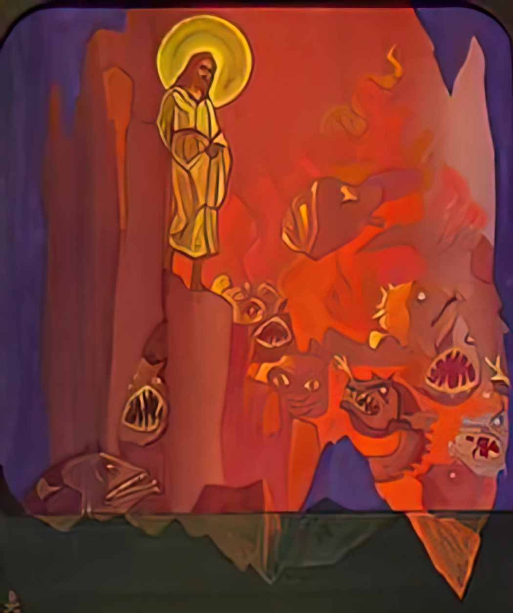 Nicholas Roerich harrowing of hell 1933 Art A4 Photo Print