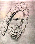 Nicholas Roerich head of zeus 1893 Art A4 Photo Print