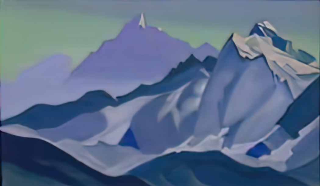 Nicholas Roerich himalayas evening 1940 Art A4 Photo Print