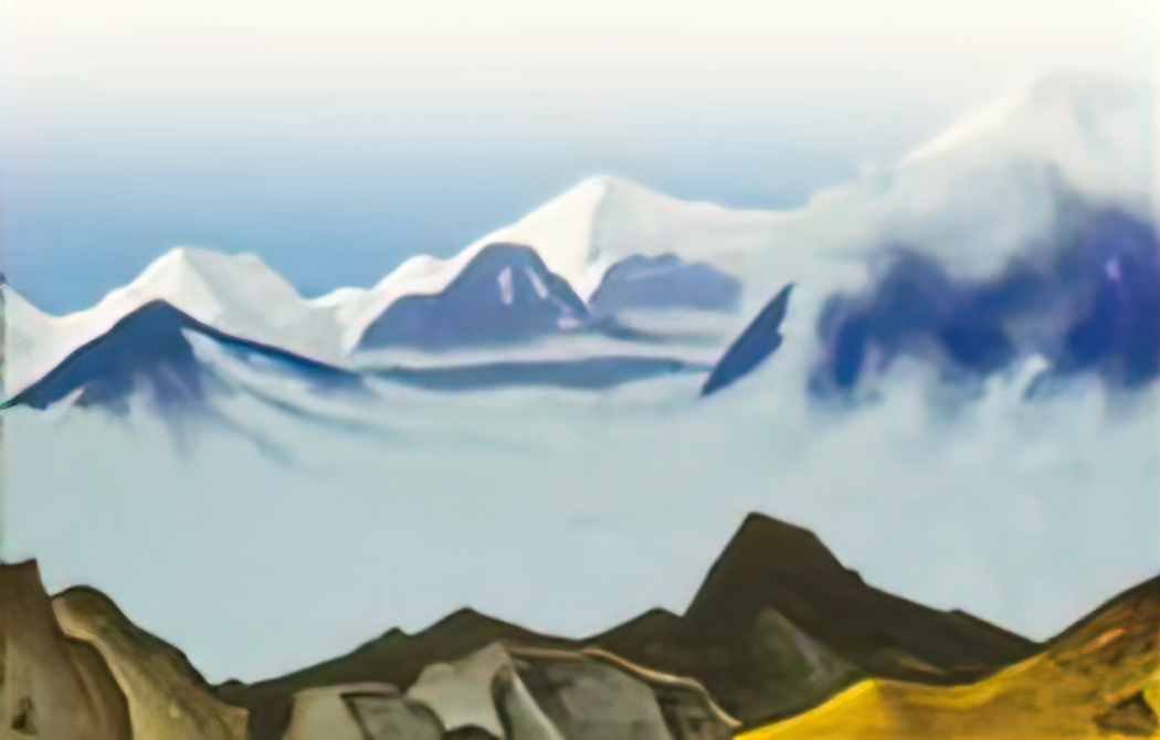 Nicholas Roerich himalayas ridge kanchendganga Art A4 Photo Print