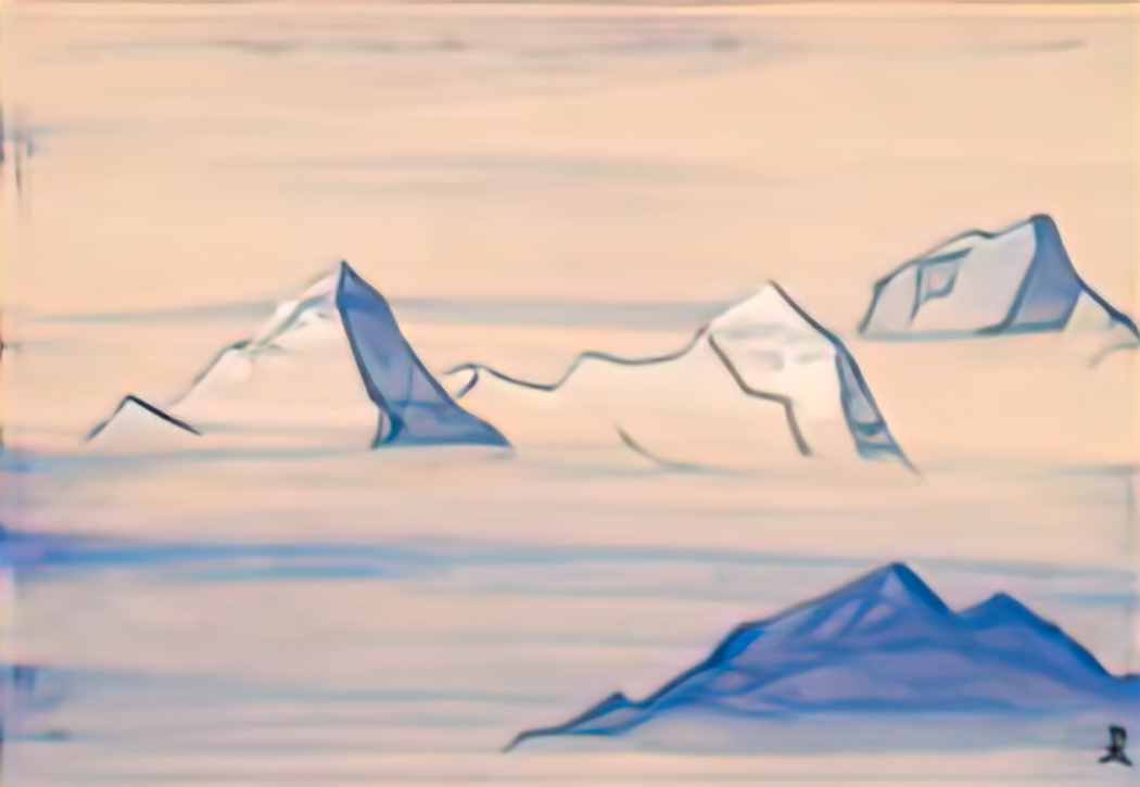 Nicholas Roerich himalayas study holy himalayas 1933 Art A4 Photo Print