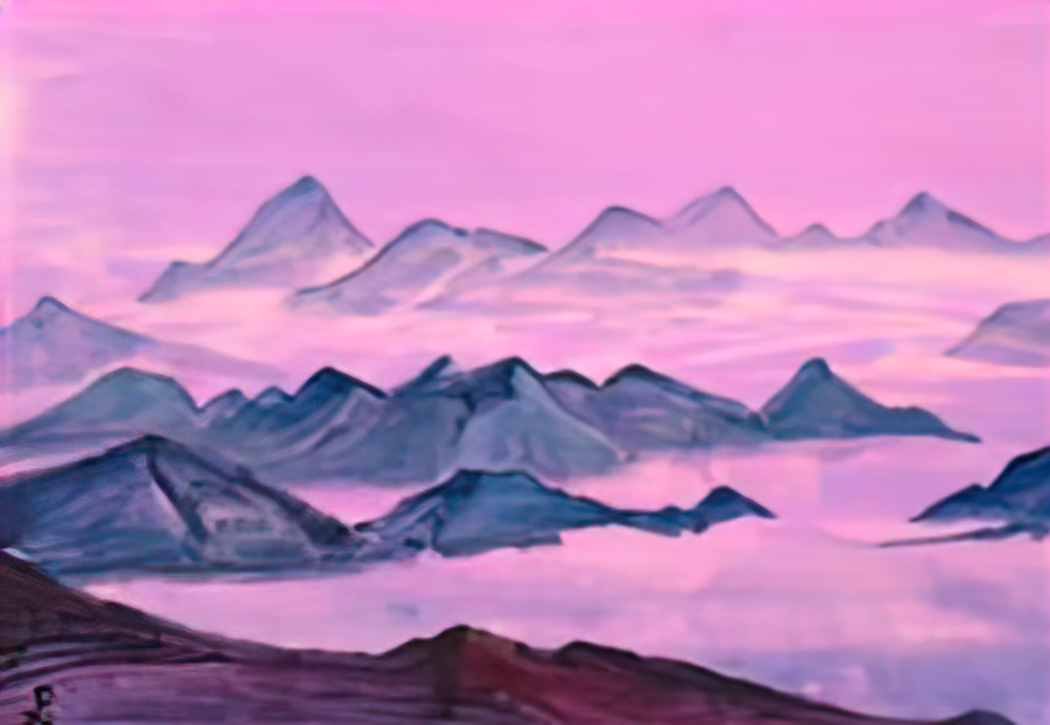 Nicholas Roerich himalayas study holy himalayas 1934 Art A4 Photo Print