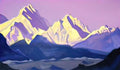 Nicholas Roerich himalayas sunset Art A4 Photo Print