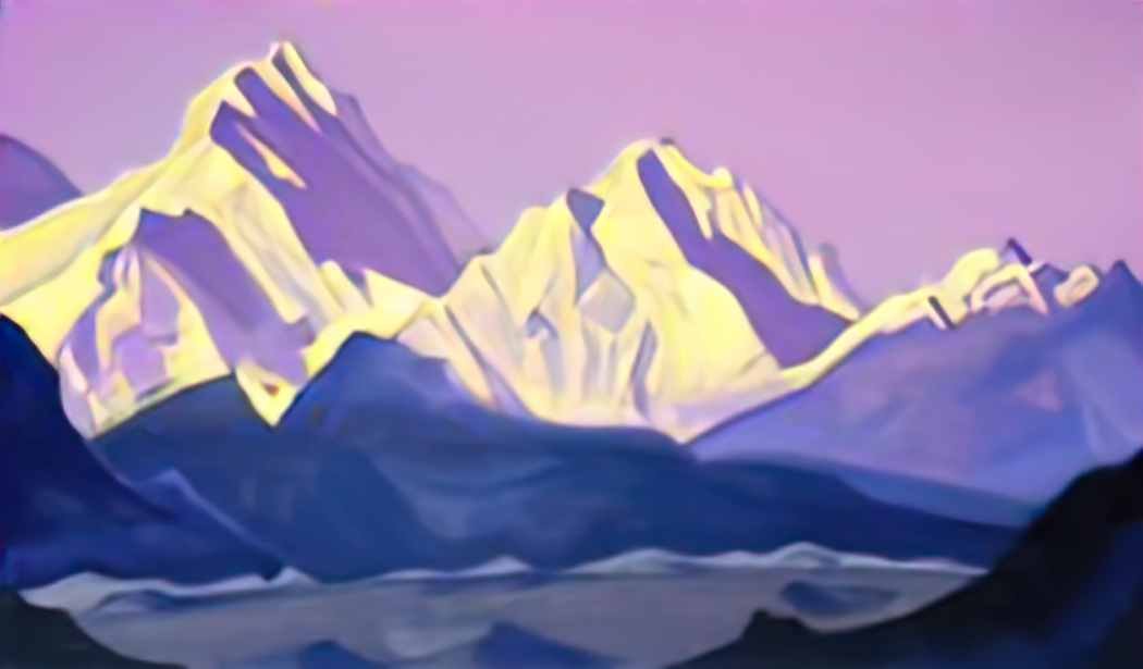 Nicholas Roerich himalayas sunset Art A4 Photo Print