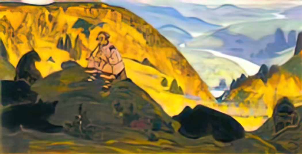 Nicholas Roerich human ancestors 1913 Art A4 Photo Print