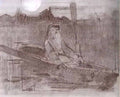 Nicholas Roerich hunter on the boat Art A4 Photo Print