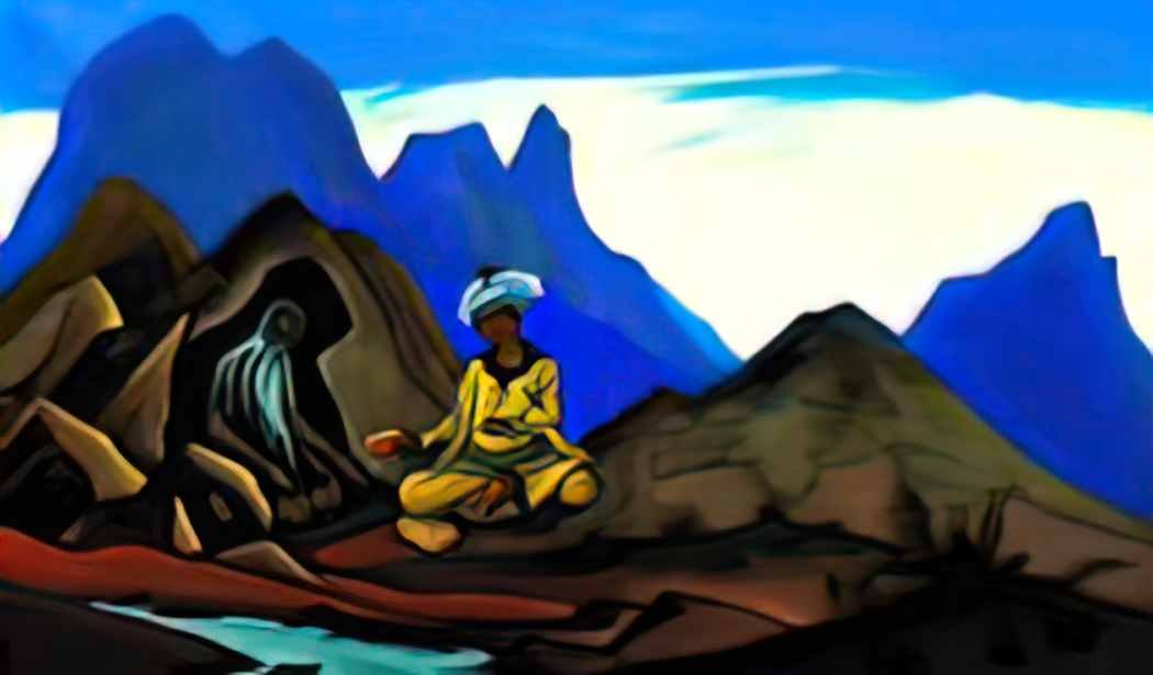 Nicholas Roerich iskander and hermit 1938 Art A4 Photo Print