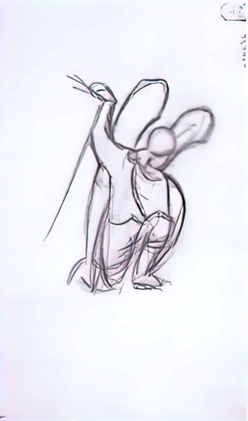 Nicholas Roerich kneeling angel 1912 Art A4 Photo Print
