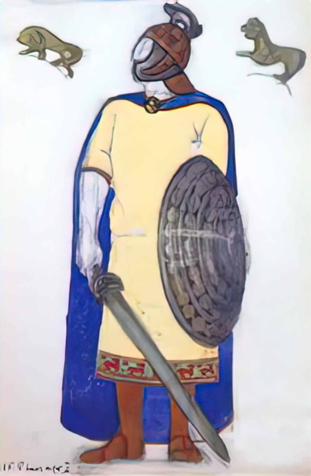 Nicholas Roerich knight 1912 Art A4 Photo Print