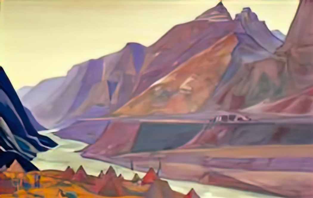Nicholas Roerich koksar camp 1932 Art A4 Photo Print