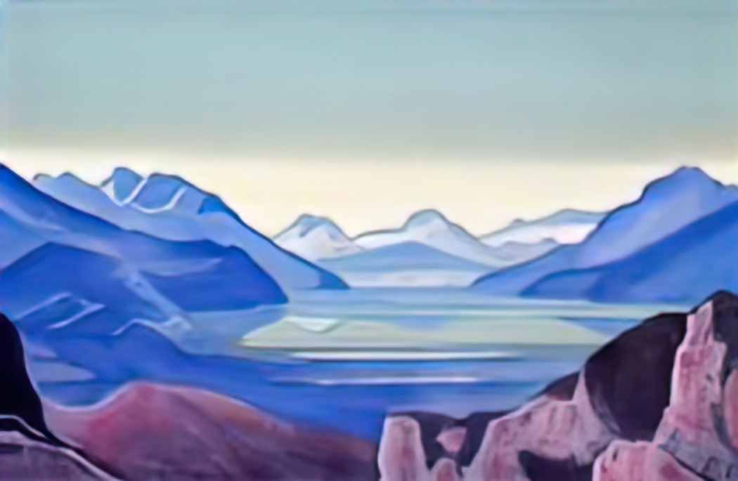 Nicholas Roerich lake in the mountains 1 Art A4 Photo Print