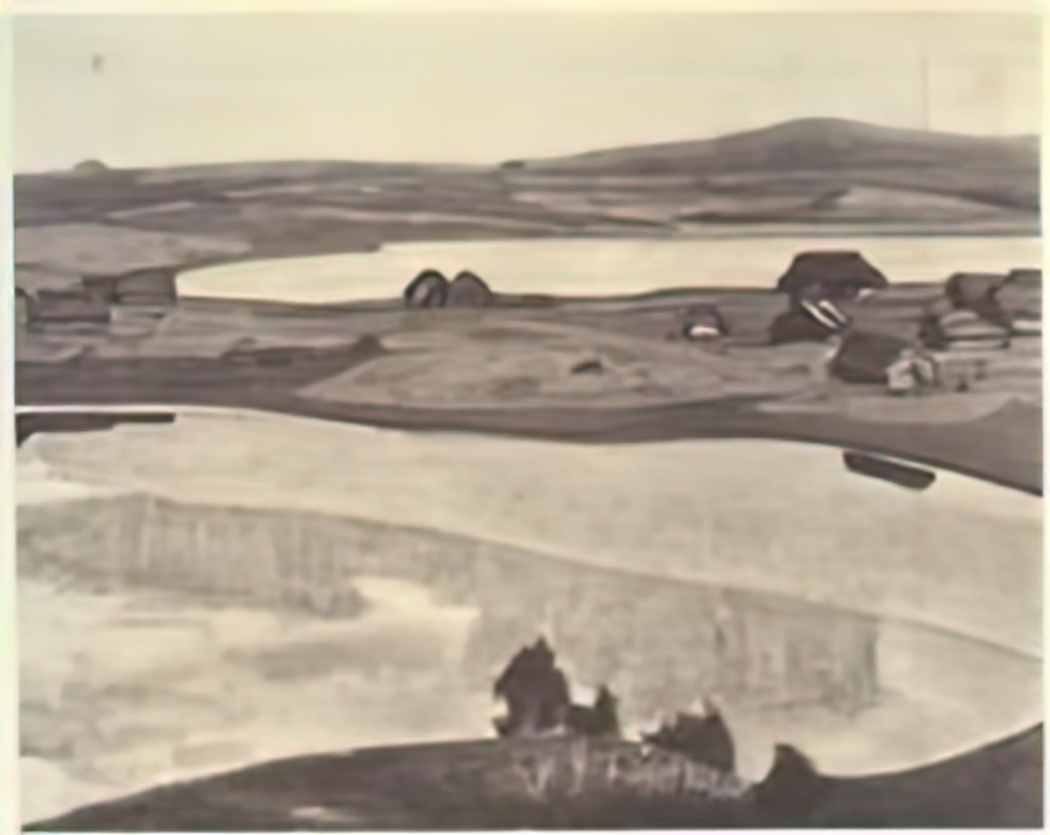 Nicholas Roerich lake village 1915 1 Art A4 Photo Print