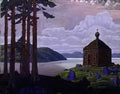 Nicholas Roerich landscape with chapel 1915 Art A4 Photo Print