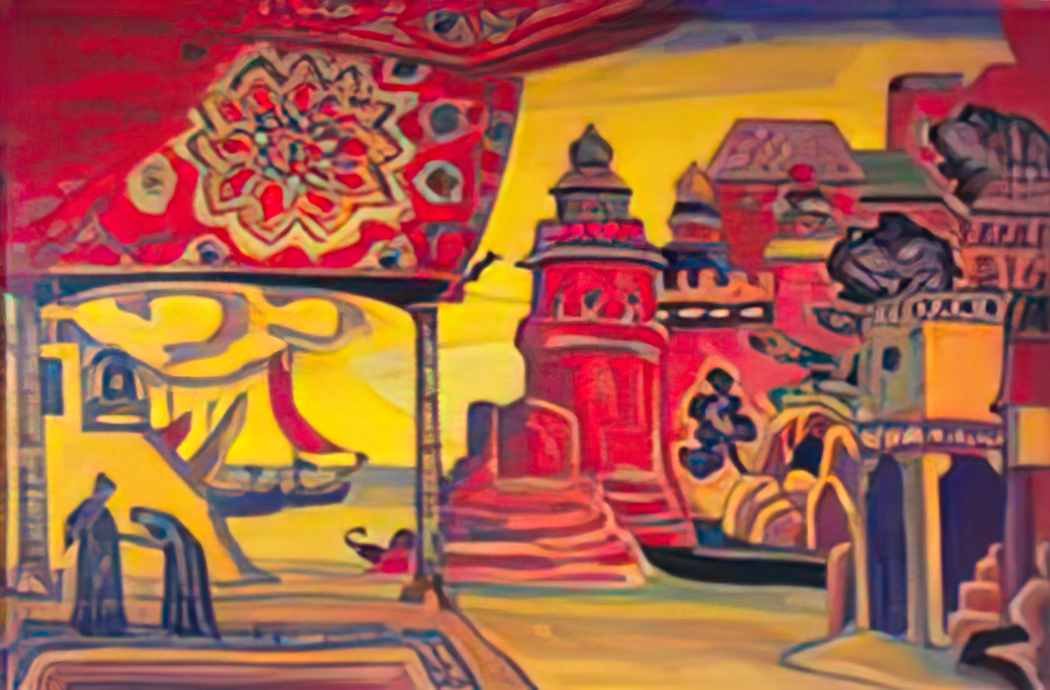 Nicholas Roerich ledenets town 1919 Art A4 Photo Print