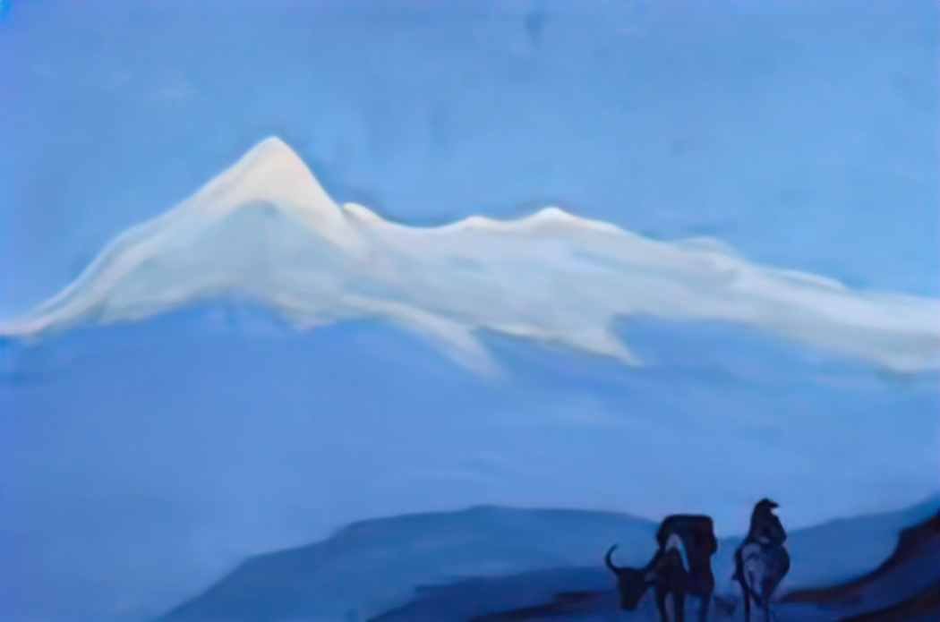 Nicholas Roerich lonely wanderer 1944 Art A4 Photo Print